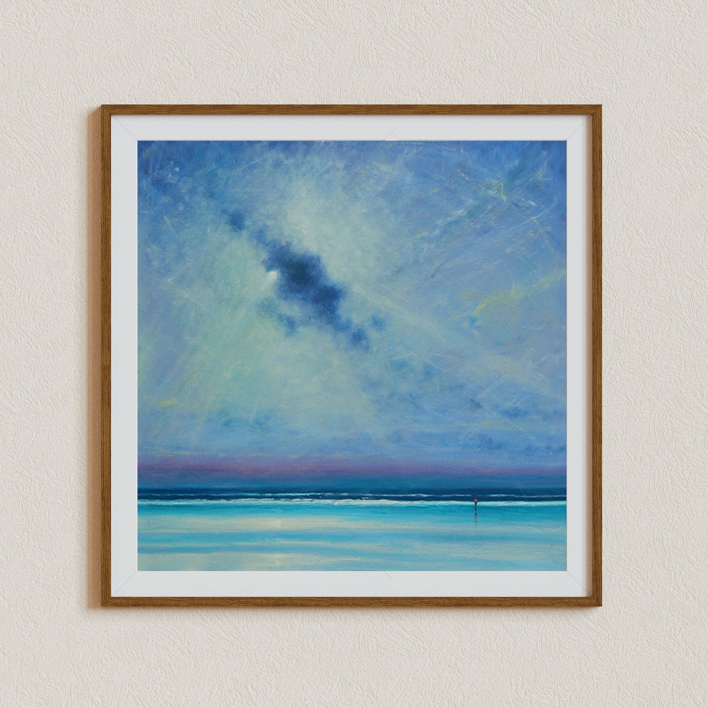Breaking-light-seascape-painting-by-derek-hare-Beach Wall Art, Sky Canvas Art, Ocean Art Print, Seascape Painting, Blue Ocean Wall Art, Signed by Artist, Living Room Canvas Art