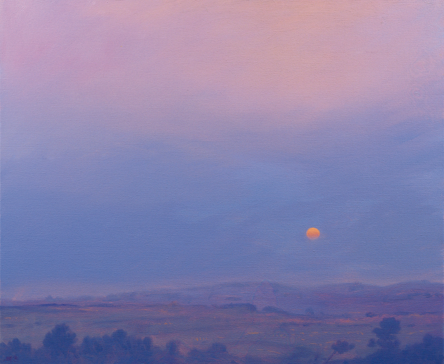 Desert Sunset Osian Seascape painting by Derek Hare