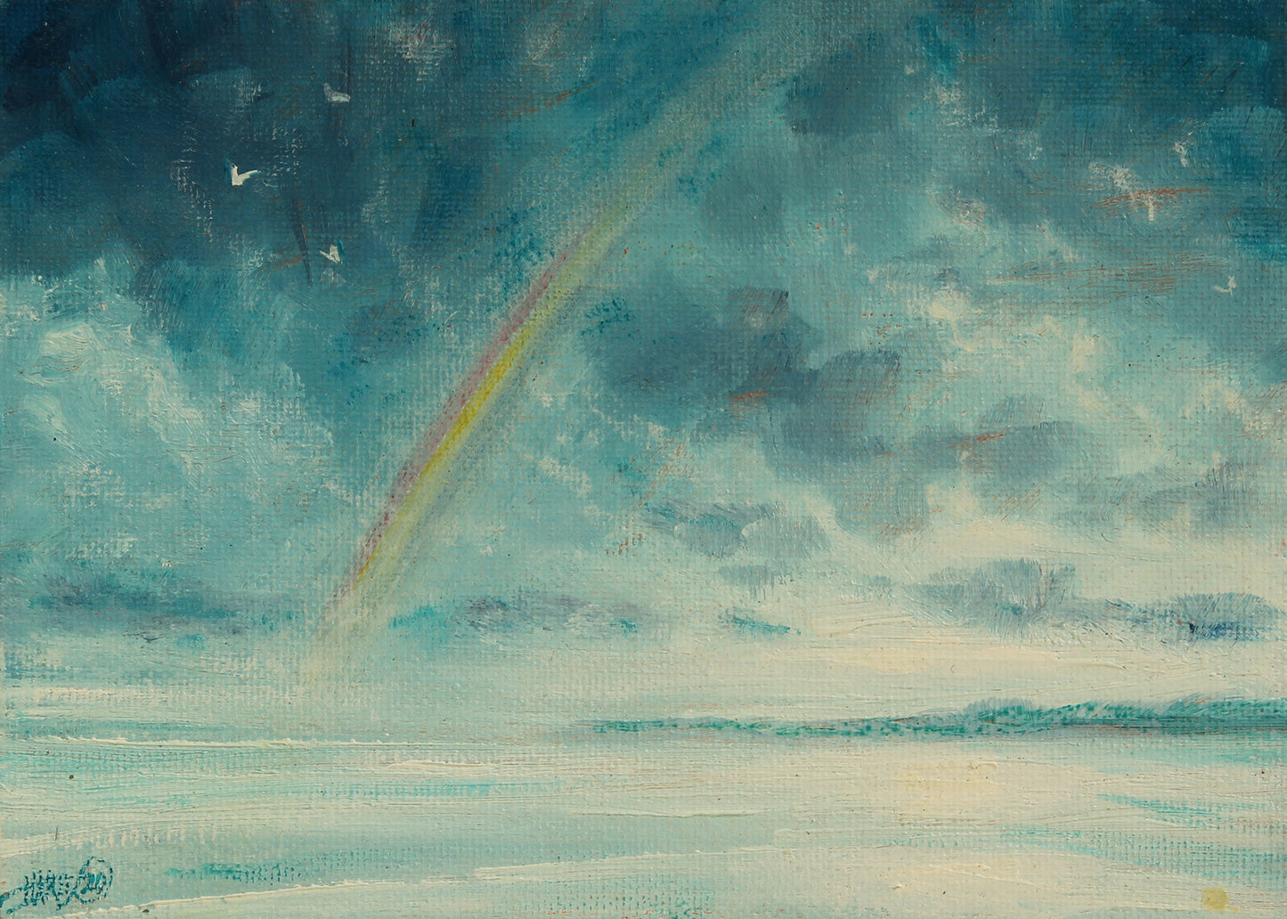 Rainbow Over The Shore