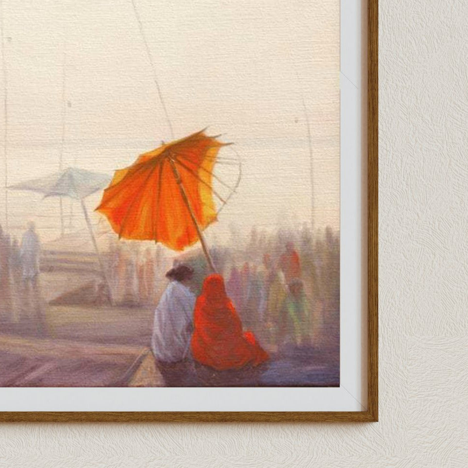 Sunrise Wall Art, Scenery Canvas Art, India Wall Art, Ocean Art, Seascape Painting, Living Room Art, Signed by Artist, Sunrise Art Prints, Landscape paintings