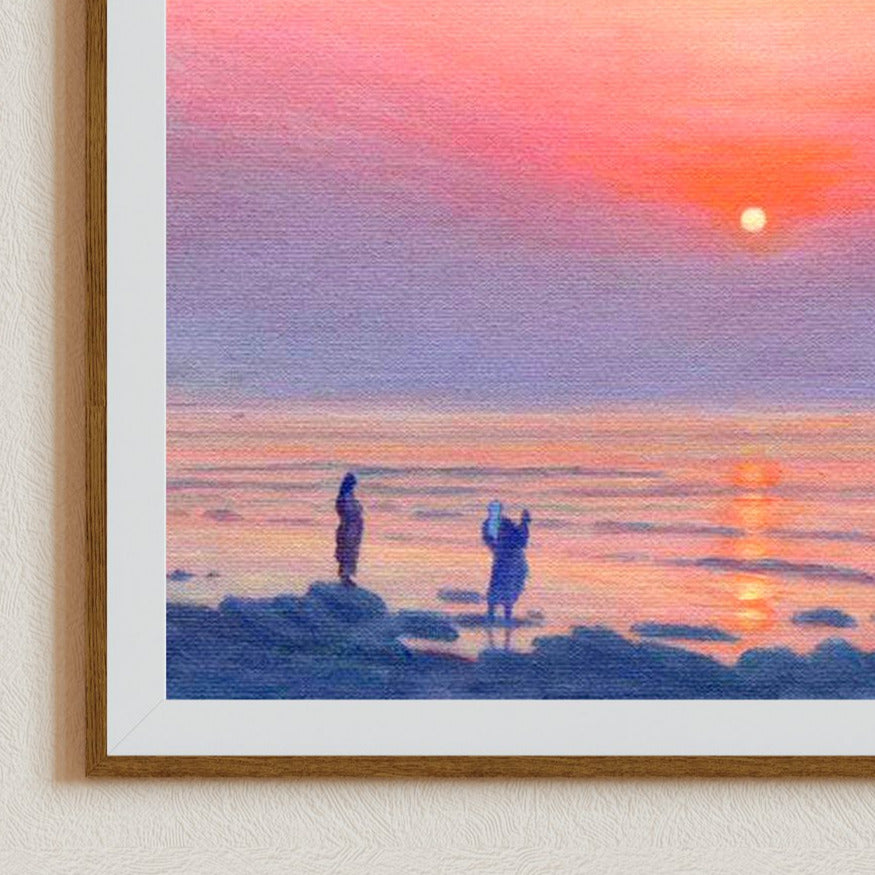 Sunset Canvas Art, Seascape Painting, Ocean Wall Art, Scenery Canvas Art Print, Sunset Art Prints, Signed by Artist, Limited Edition Art