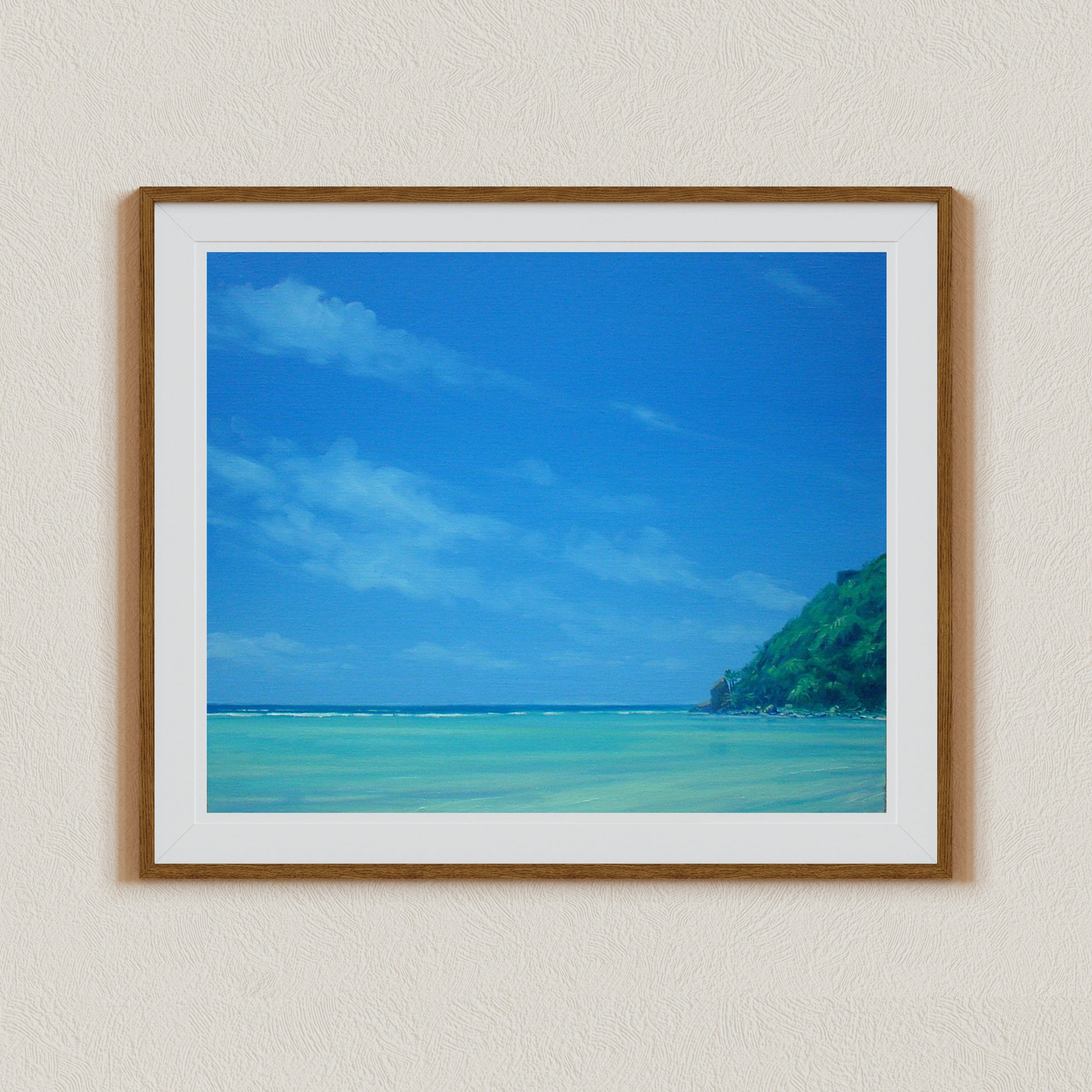 Anse Marie Louise - Mahé Beach Canvas Art, Seascape Painting, Bahamas Painting, Ocean Wall Art, Scenery Canvas Art Print, Sunset Art Prints, Signed by Artist, Limited Edition Art