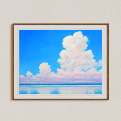 Beach wall art, blue sky canvas art, beach art print, Seychelles canvas art, Seychelles beach art, interior wall art, 