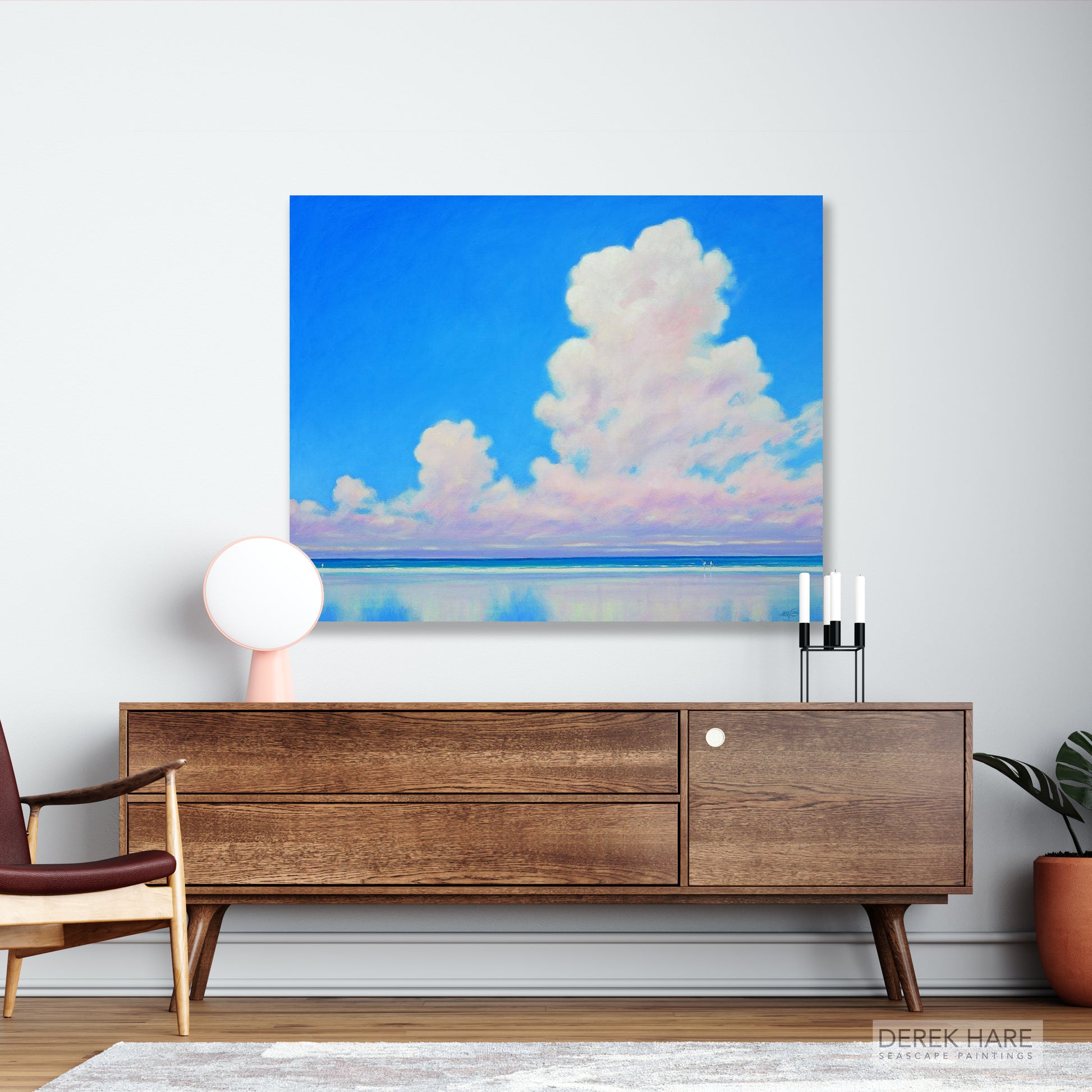 Beach wall art, blue sky canvas art, beach art print, Seychelles canvas art, Seychelles beach art, interior wall art, 