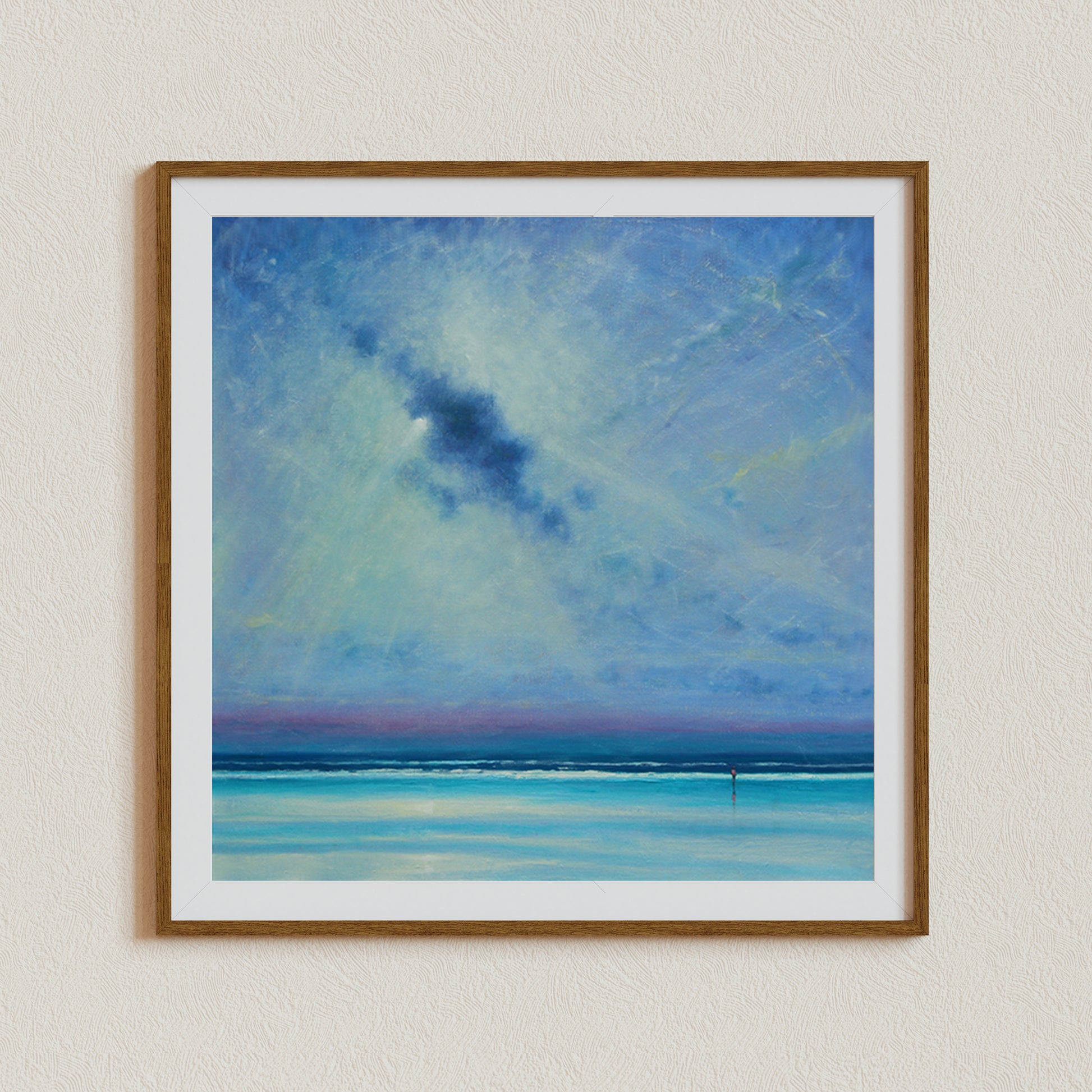 Breaking-light-seascape-painting-by-derek-hare-Beach Wall Art, Sky Canvas Art, Ocean Art Print, Seascape Painting, Blue Ocean Wall Art, Signed by Artist, Living Room Canvas Art