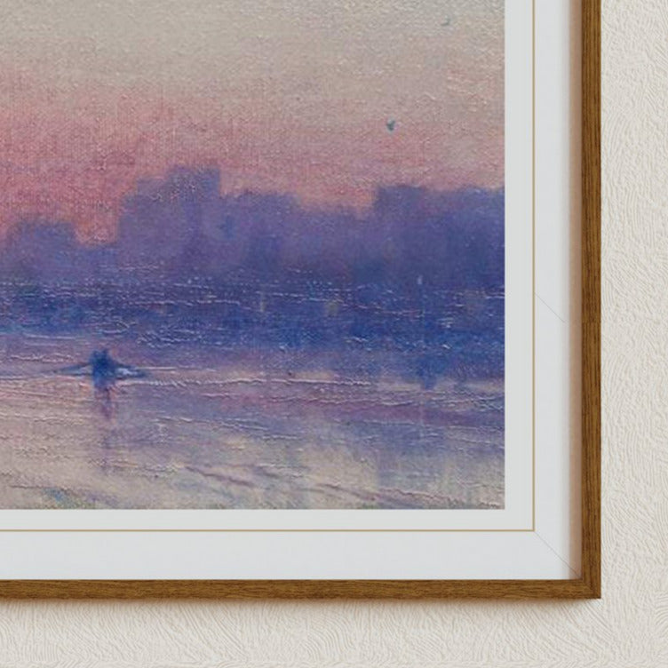 Scenery Canvas Art, Sunrise Wall Art, Seascape Painting, Ocean Painting, Living Room Art, Signed by Artist, River Thames Canvas Art