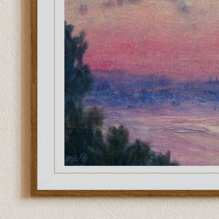 Scenery Canvas Art, Sunrise Wall Art, Seascape Painting, Ocean Painting, Living Room Art, Signed by Artist, River Thames Canvas Art