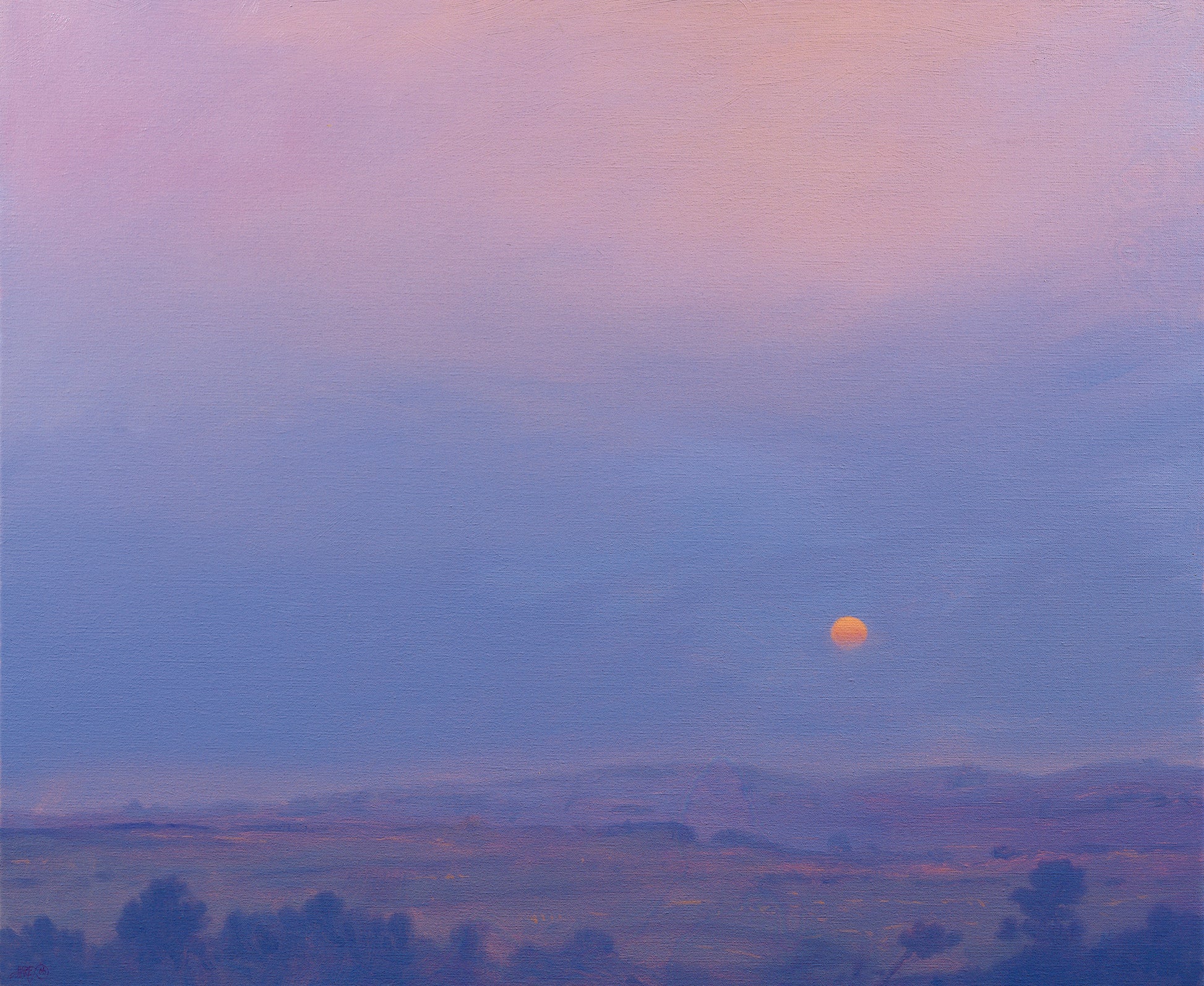 Desert Sunset Osian Seascape painting by Derek Hare