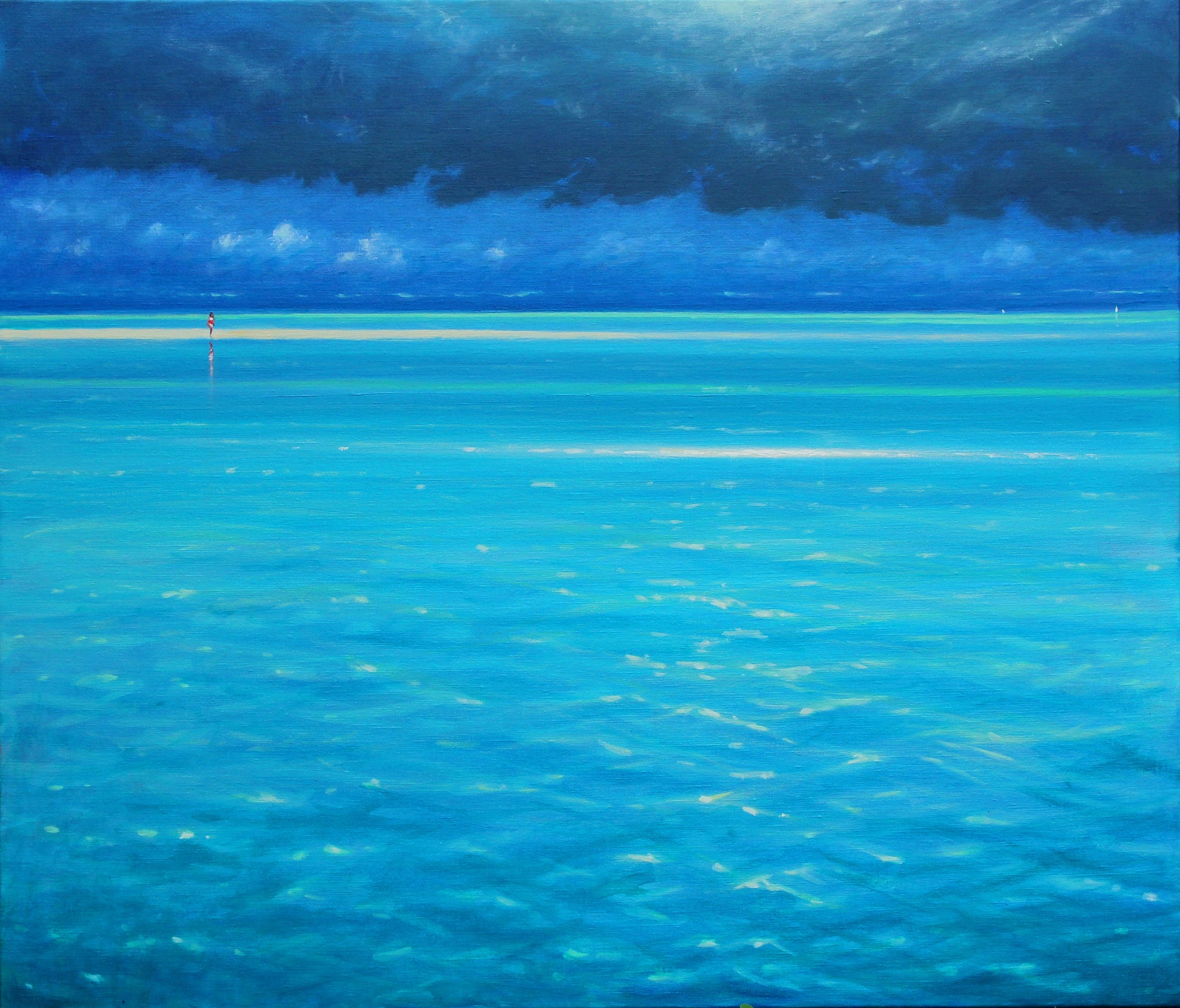 Dreams Of Paradise. 2020.42ins x 36ins. Seascape painting by Derek Hare