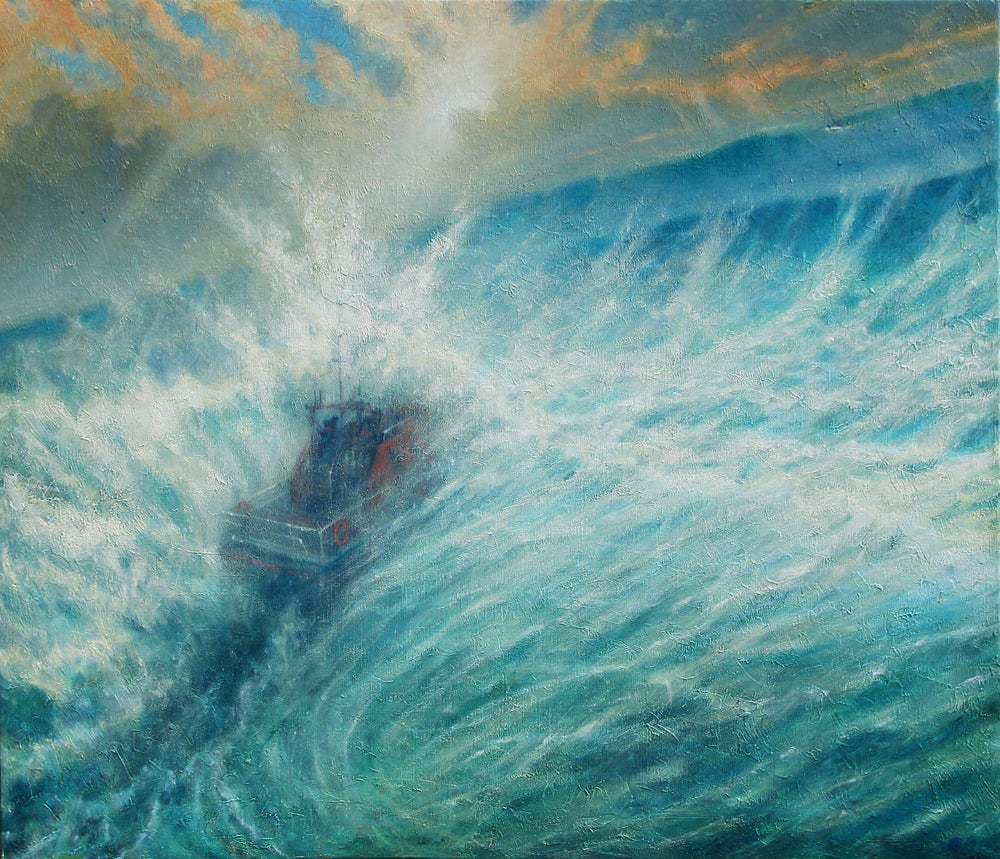 For Those In Peril.  From An Original Oil Painting By Derek Hare