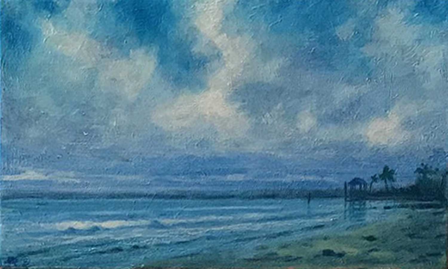 In The Channel, TC. Seascape painting by Derek Hare