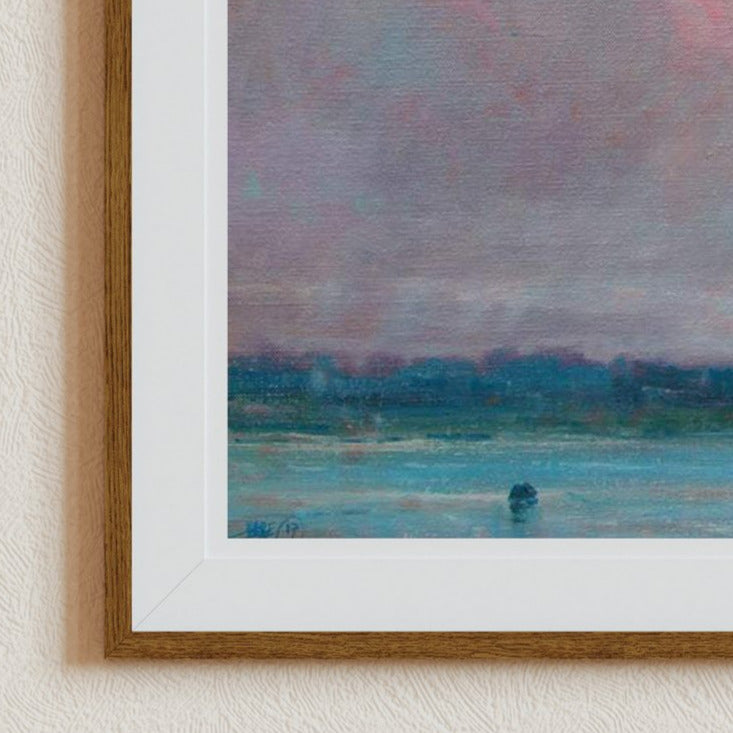 Seascape Canvas Painting, Ocean Wall Art, London Wall Art, St Paul's Cathedral painting. London Painting, Signed by Artist