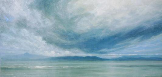Stormy Art Horizon Canvas Art Painting Original Seascape Canvas Art by Derek Hare