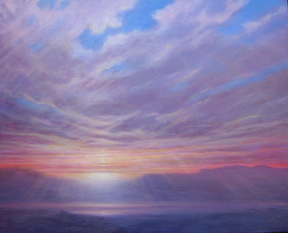 Sunrise After the Storm Painting, beach wall art, beach canvas prints, seascape paintings, seascape art, wall art, derek hare wall art, living room art, ocean art prints, bedroom art, Bedroom art, sea art print, Landscape paintings, horizon wall art, Print wall art, sunrise wall art