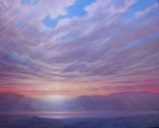 Sunrise After the Storm Painting, beach wall art, beach canvas prints, seascape paintings, seascape art, wall art, derek hare wall art, living room art, ocean art prints, bedroom art, Bedroom art, sea art print, Landscape paintings, horizon wall art, Print wall art, sunrise wall art