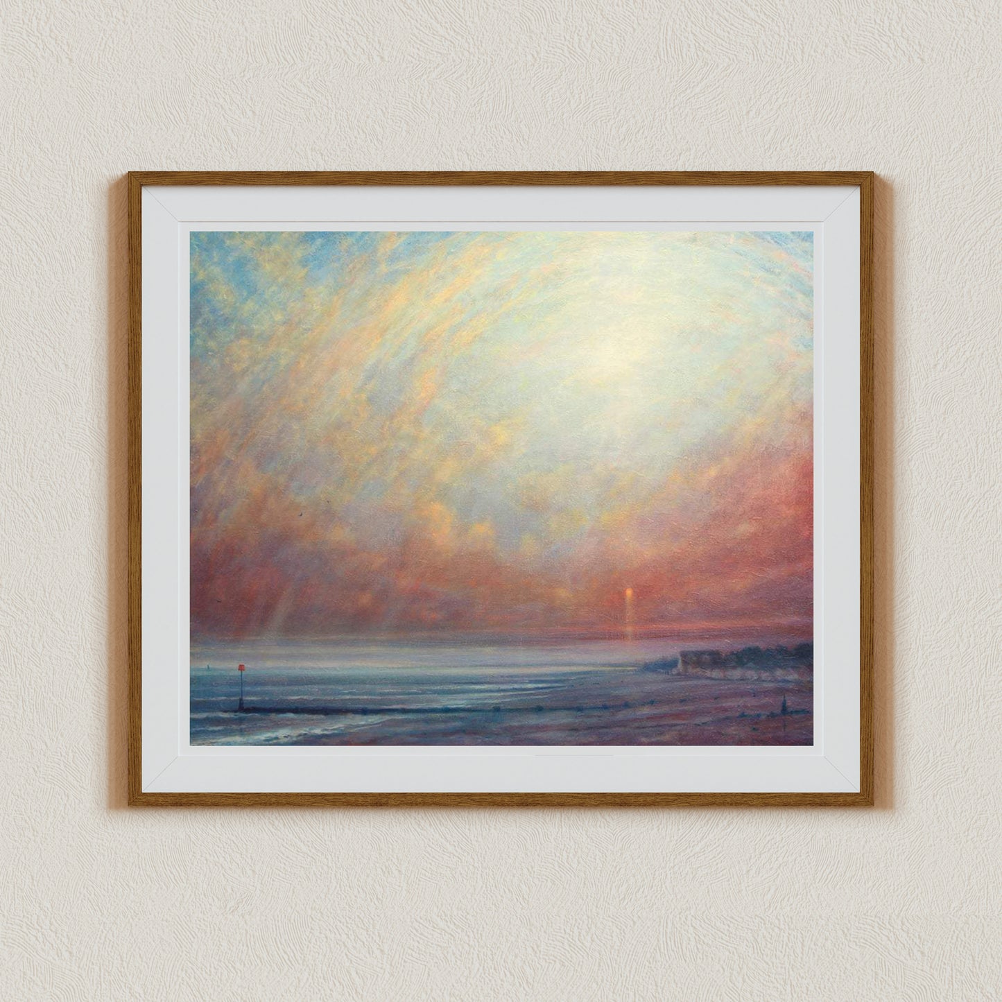 Seascape Canvas Painting, Ocean Wall Art, London Wall Art, St Paul's Cathedral painting. London Painting, beach shore wall art, Derek hare wall art