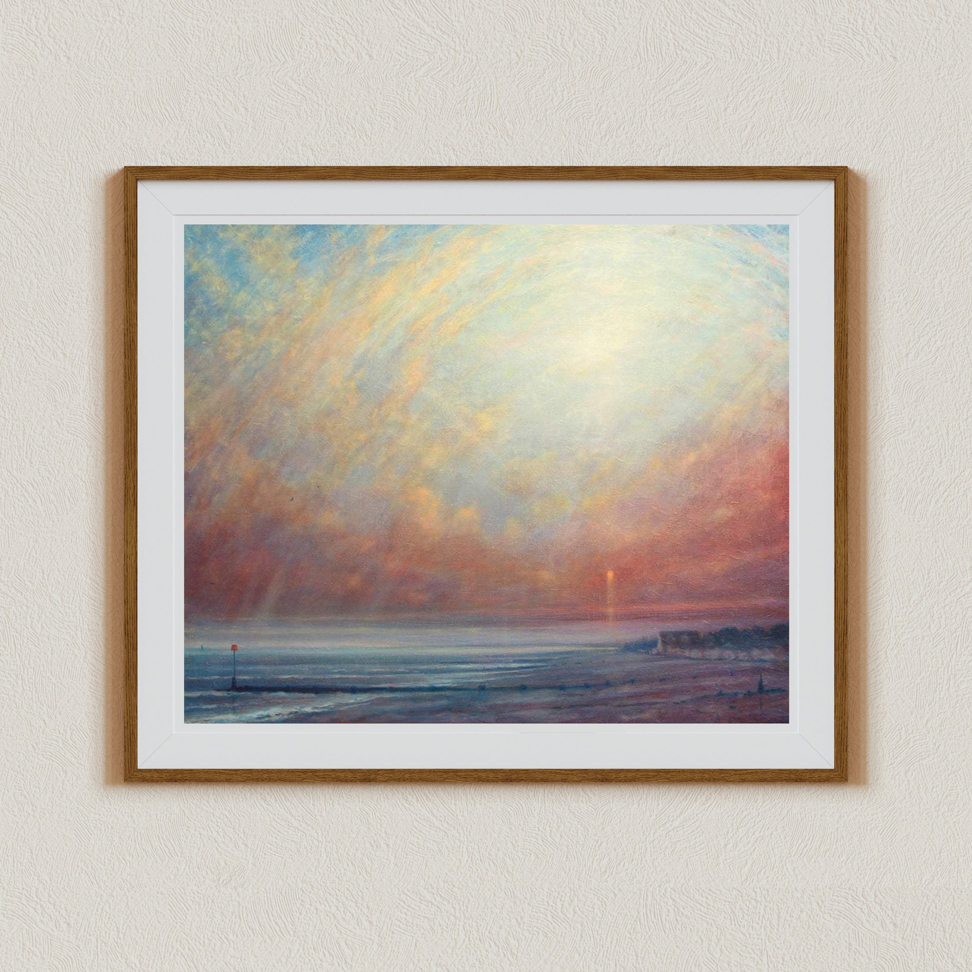 Seascape Canvas Painting, Ocean Wall Art, London Wall Art, St Paul's Cathedral painting. London Painting, beach shore wall art, Derek hare wall art