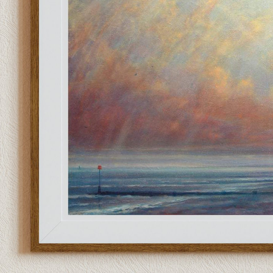 Seascape Canvas Painting, Ocean Wall Art, London Wall Art, St Paul's Cathedral painting. London Painting, beach shore wall art, Derek hare wall art