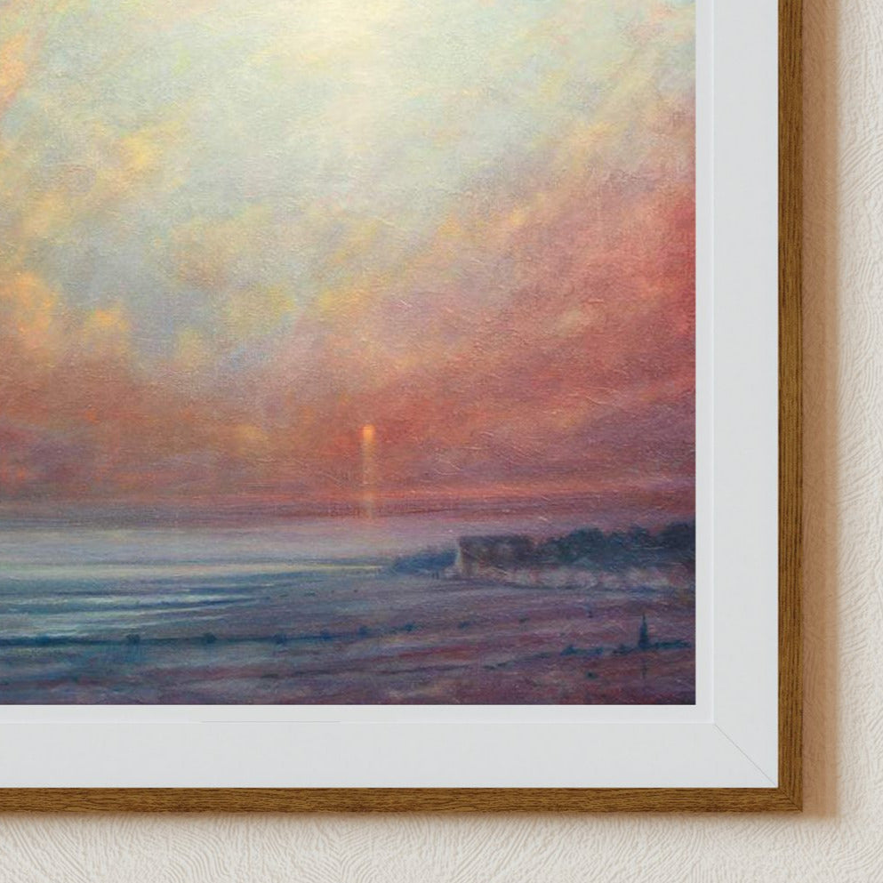 Seascape Canvas Painting, Ocean Wall Art, London Wall Art, St Paul's Cathedral painting. London Painting, beach shore wall art, Derek hare wall art