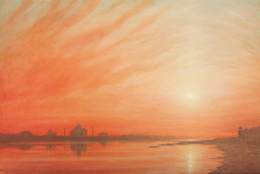 Taj Mahal Wall Art, Sunset Canvas Art, India Art Painting, Sunset Canvas Art, Interior Wall Art, Seascape Paintings, Ocean Art, Cityscapebeach wall art, beach canvas prints, seascape paintings, seascape art, india wall art, derek hare wall art, living room art, ocean art prints, bedroom art, Bedroom art, sea art print, Landscape paintings