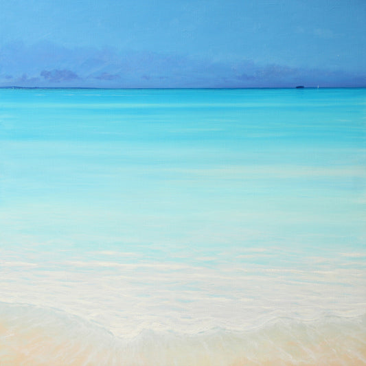 View To Don't Rock. 2008. 44ins x 44ins. Seascape painting by Derek Hare