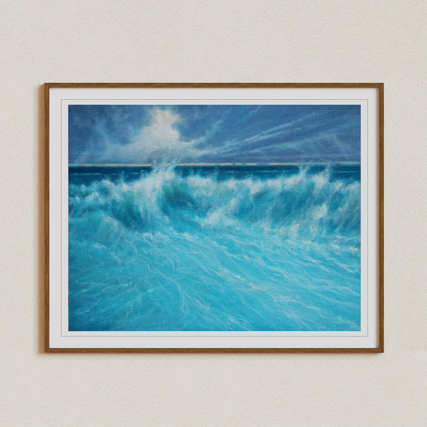 Ocean Canvas Art, Sea Wall Art, Seascape Painting, Ocean Painting, Rough Sea Art, Living Room Art, Signed by Artist, Beach Gift Art Painting