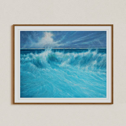 Ocean Canvas Art, Sea Wall Art, Seascape Painting, Ocean Painting, Rough Sea Art, Living Room Art, Signed by Artist, Beach Gift Art Painting