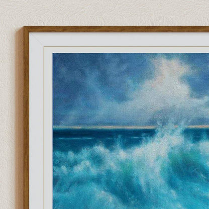 Ocean Canvas Art, Sea Wall Art, Seascape Painting, Ocean Painting, Rough Sea Art, Living Room Art, Signed by Artist, Beach Gift Art Painting