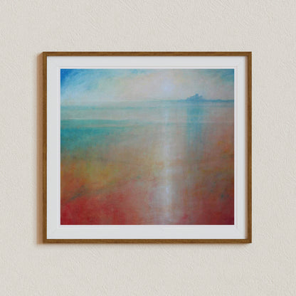 Sunset Canvas Art, Seascape Painting, Ocean Wall Art, Scenery Canvas Art Print, Sunset Art Prints, Bamburgh Wall Art, Signed by Artist