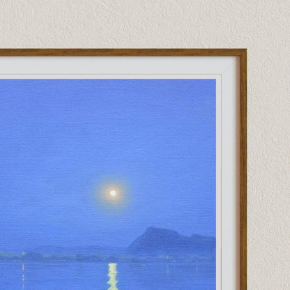 Beach wall art, Beach canvas art, ocean painting, moonlight painting, derek wall art, 