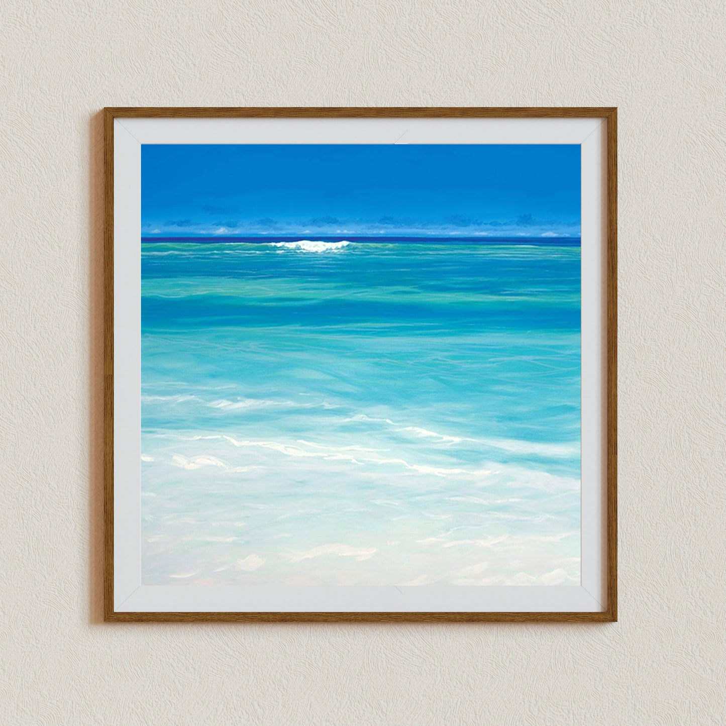 Beach Wall Art, Seychelles Canvas Art, Ocean Art Print, Seascape Painting, Blue Ocean Wall Art, Signed by Artist, Living Room Canvas Art