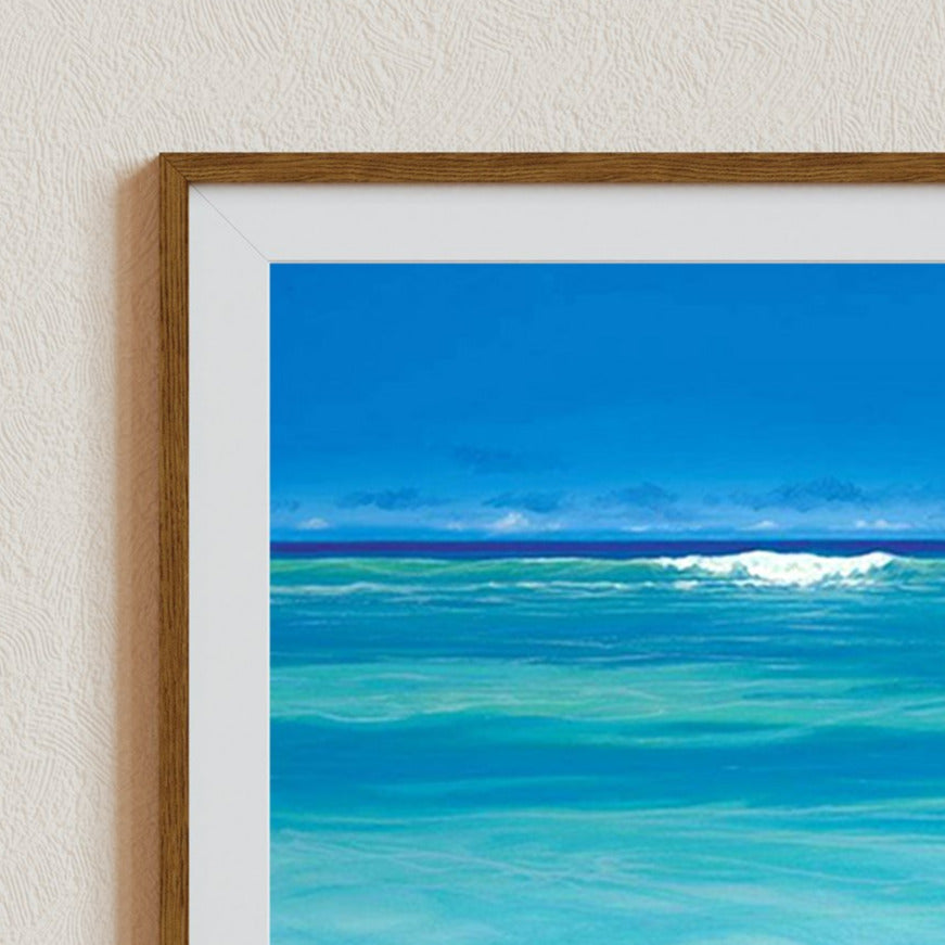Beach Wall Art, Seychelles Canvas Art, Ocean Art Print, Seascape Painting, Blue Ocean Wall Art, Signed by Artist, Living Room Canvas Art