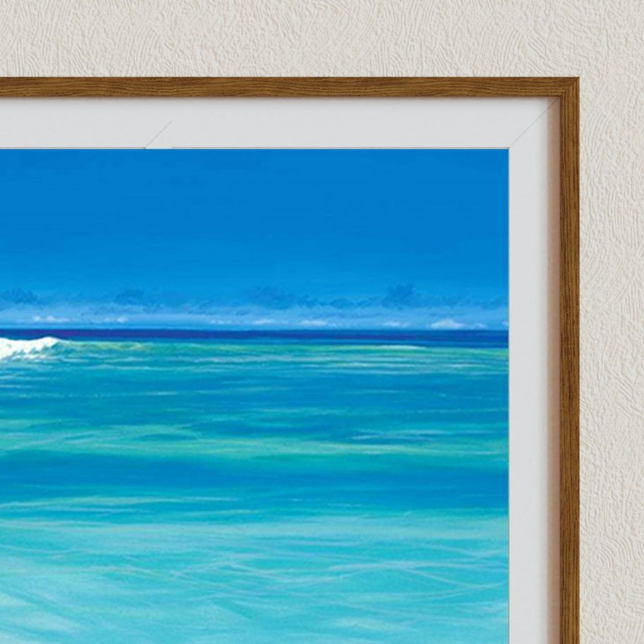 Beach Wall Art, Seychelles Canvas Art, Ocean Art Print, Seascape Painting, Blue Ocean Wall Art, Signed by Artist, Living Room Canvas Art