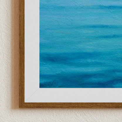 Ocean Wall Art, Sky Canvas Art, Beach Art Print, Seascape Painting, Blue Ocean Wall Art, Signed by Artist, Living Room Canvas Art, Bahamas