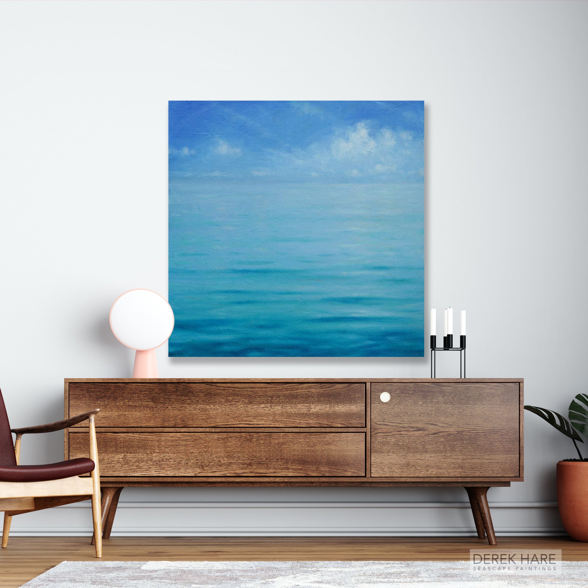 Ocean Wall Art, Sky Canvas Art, Beach Art Print, Seascape Painting, Blue Ocean Wall Art, Signed by Artist, Living Room Canvas Art, Bahamas