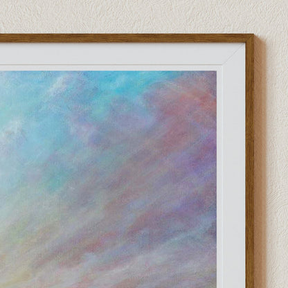Seascape painting, Coastal art print, Seascape Canvas Art, Ocean Wall Art, UK Seascape Painting, harbour of Bosham, , Sunset Art Prints, Signed by Artist, Limited Edition Art - close up 