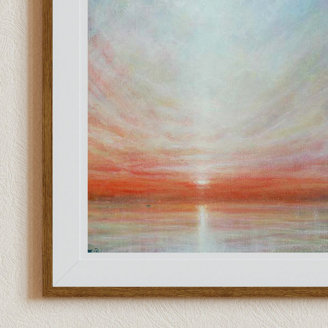 Seascape painting, Coastal art print, Seascape Canvas Art, Ocean Wall Art, UK Seascape Painting, harbour of Bosham, , Sunset Art Prints, Signed by Artist, Limited Edition Art