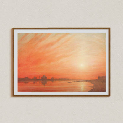 Taj Mahal At Sunset
